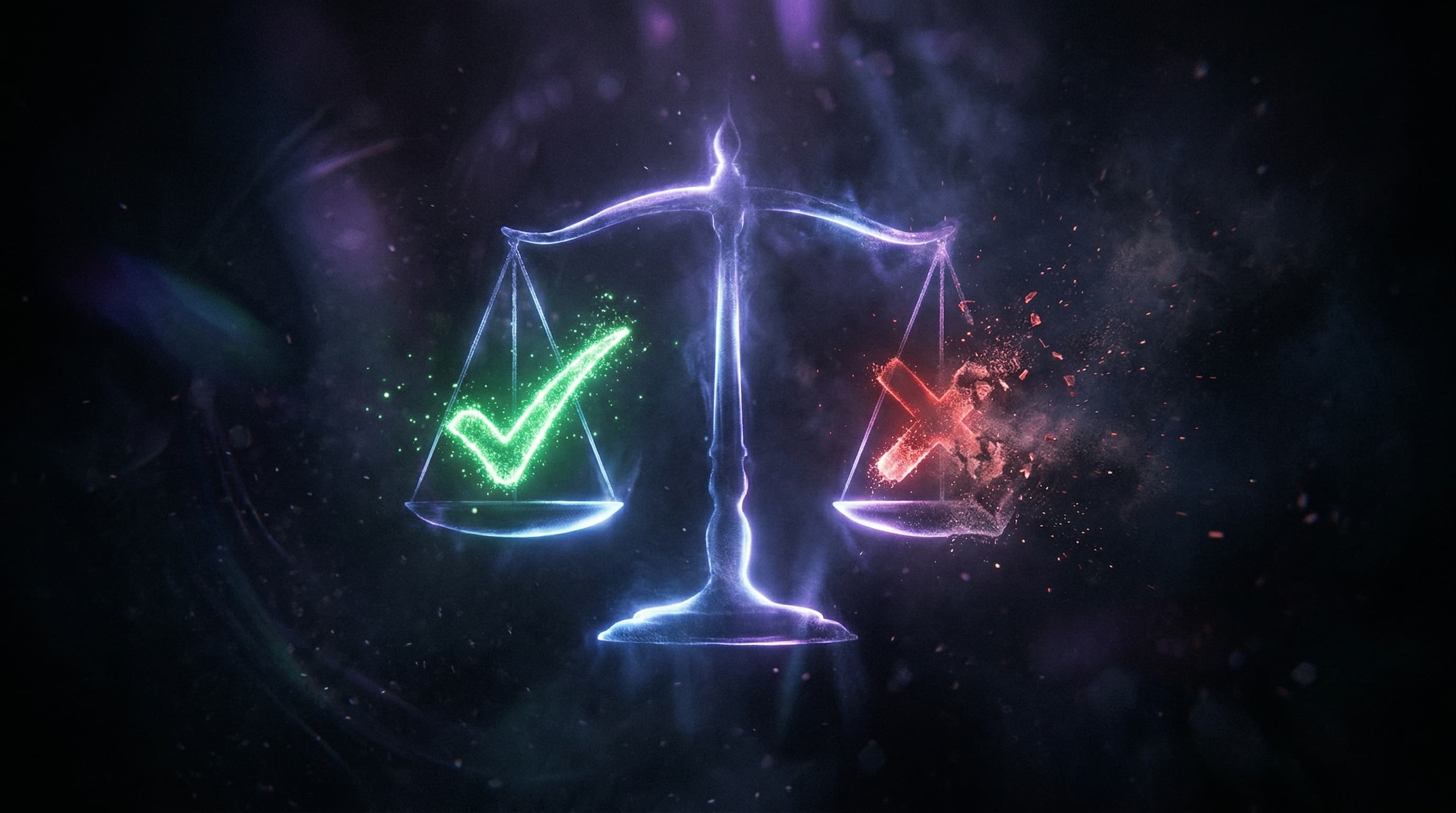 A balance scale weighing inclusion against exclusion