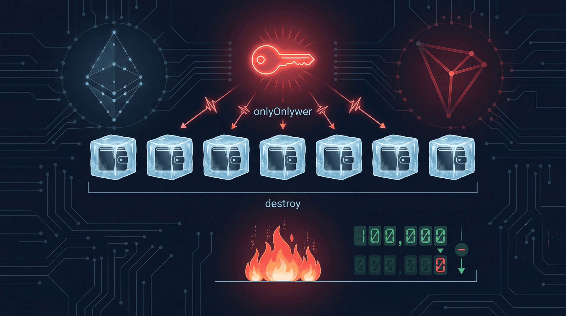 USDT blacklist and destroy mechanism: a single onlyOwner key controls blacklisting and permanent token destruction