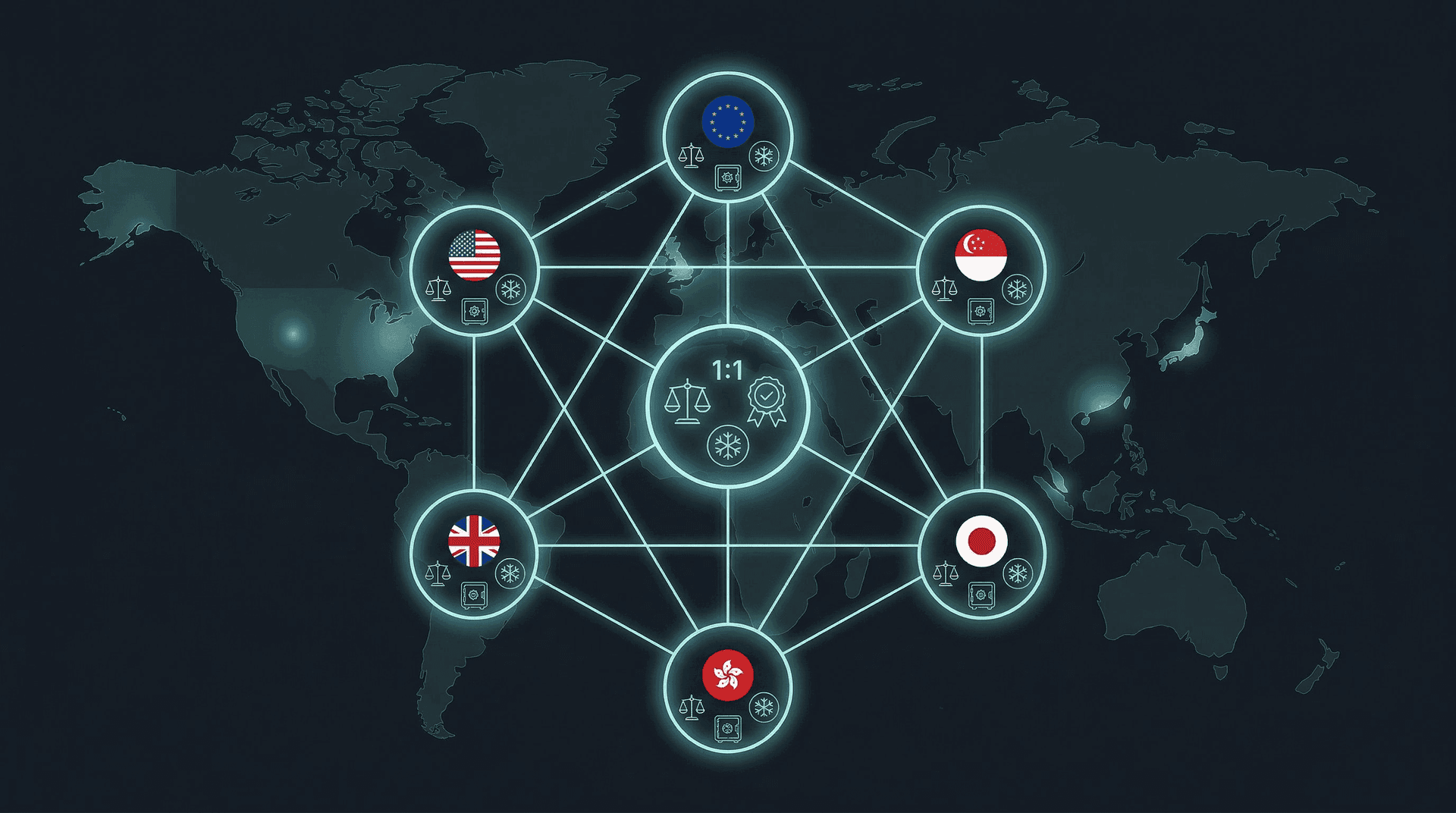 Six major financial jurisdictions converging on the same stablecoin regulatory template